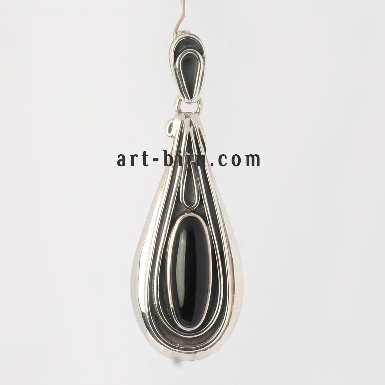 Collier en argent avec 1 onyx naturel