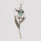 Collier fleur avec coccinelle