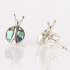 Boucles d'oreilles coccinelle en argent