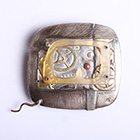 Broche originale en or et argent
