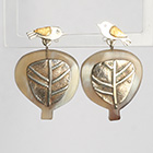 Boucles d'oreilles en argent avec des poulets