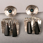 Boucles d'oreilles pendantes en argent
